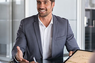 Chief Technology and Innovation Officer discussing digital strategy and technology in a professional office.